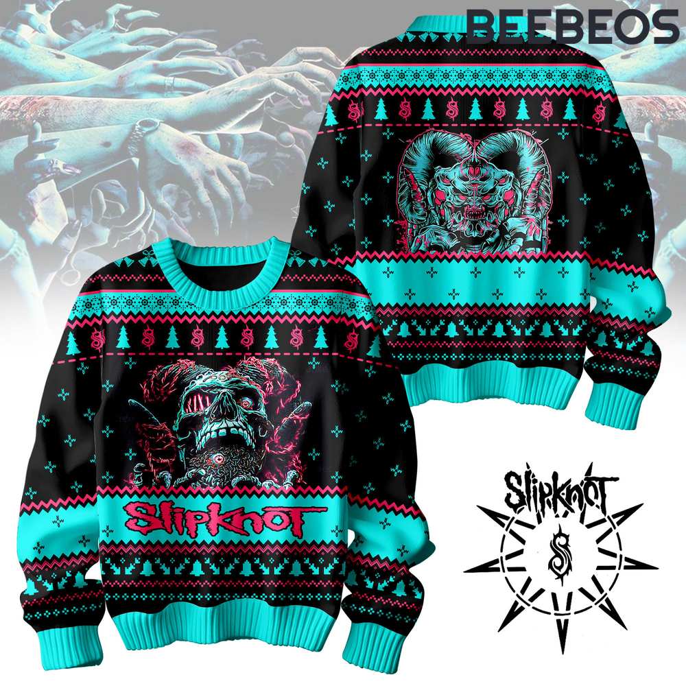 Slipknot Blue Ugly Christmas Sweater