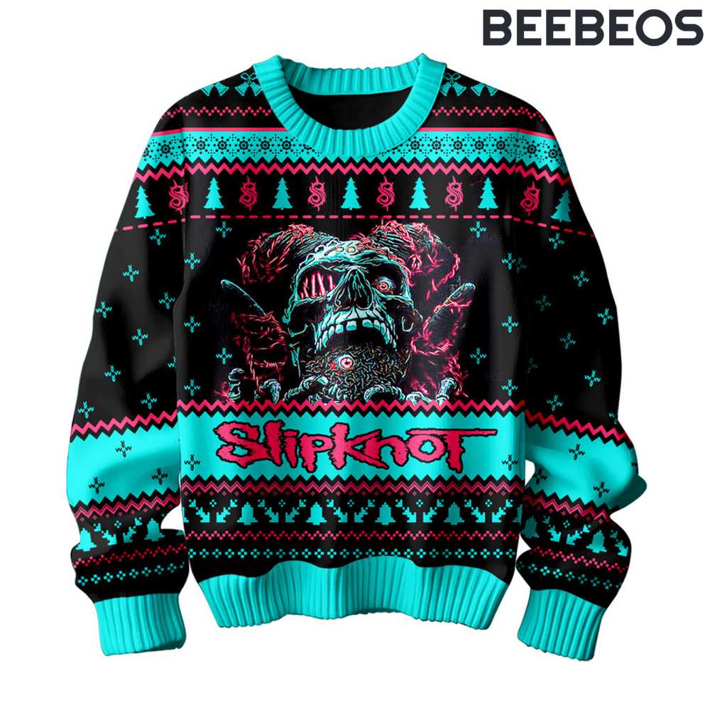 Slipknot Blue Ugly Christmas Sweater