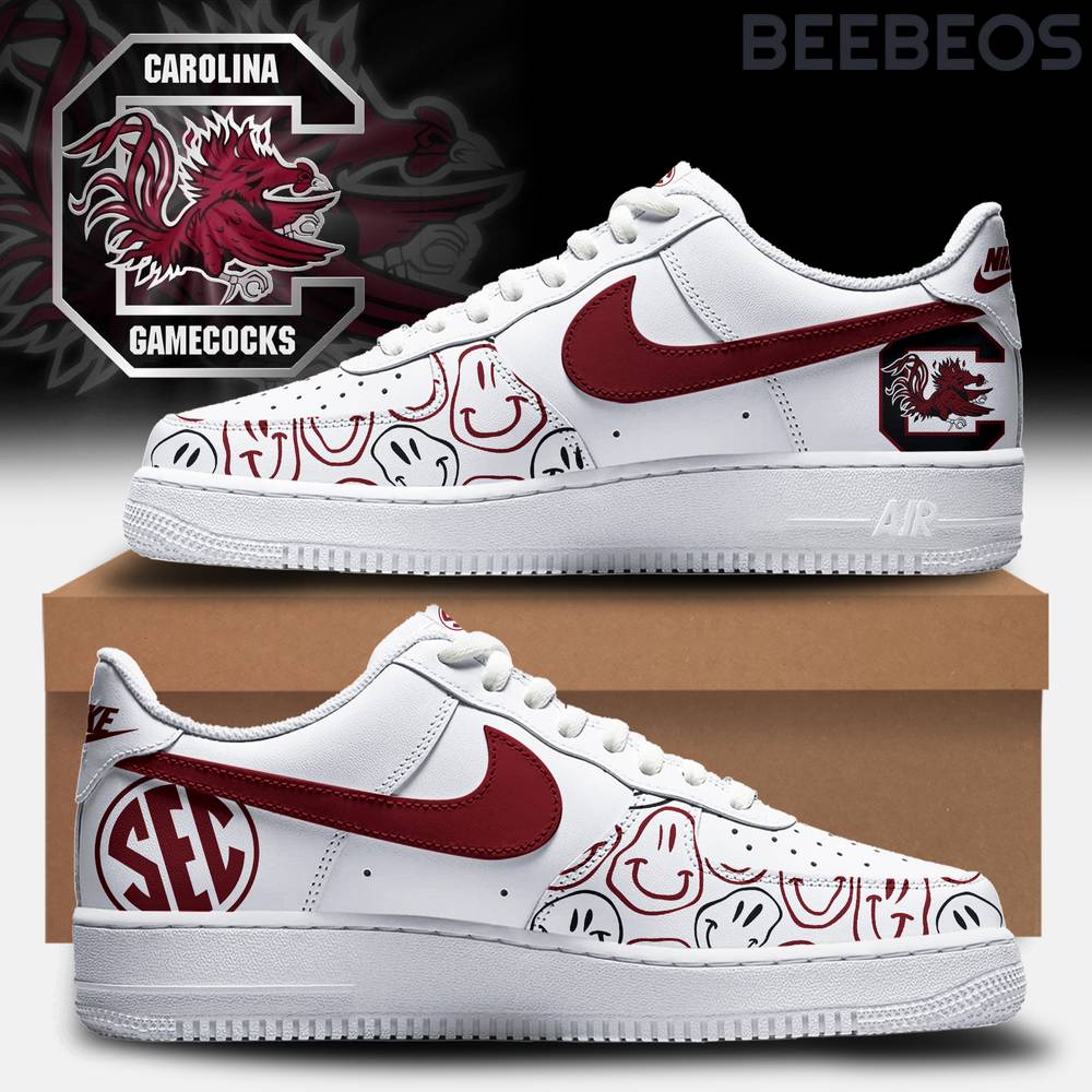 South Carolina Gamecocks Basketball Smile Air Force 1 Shoes