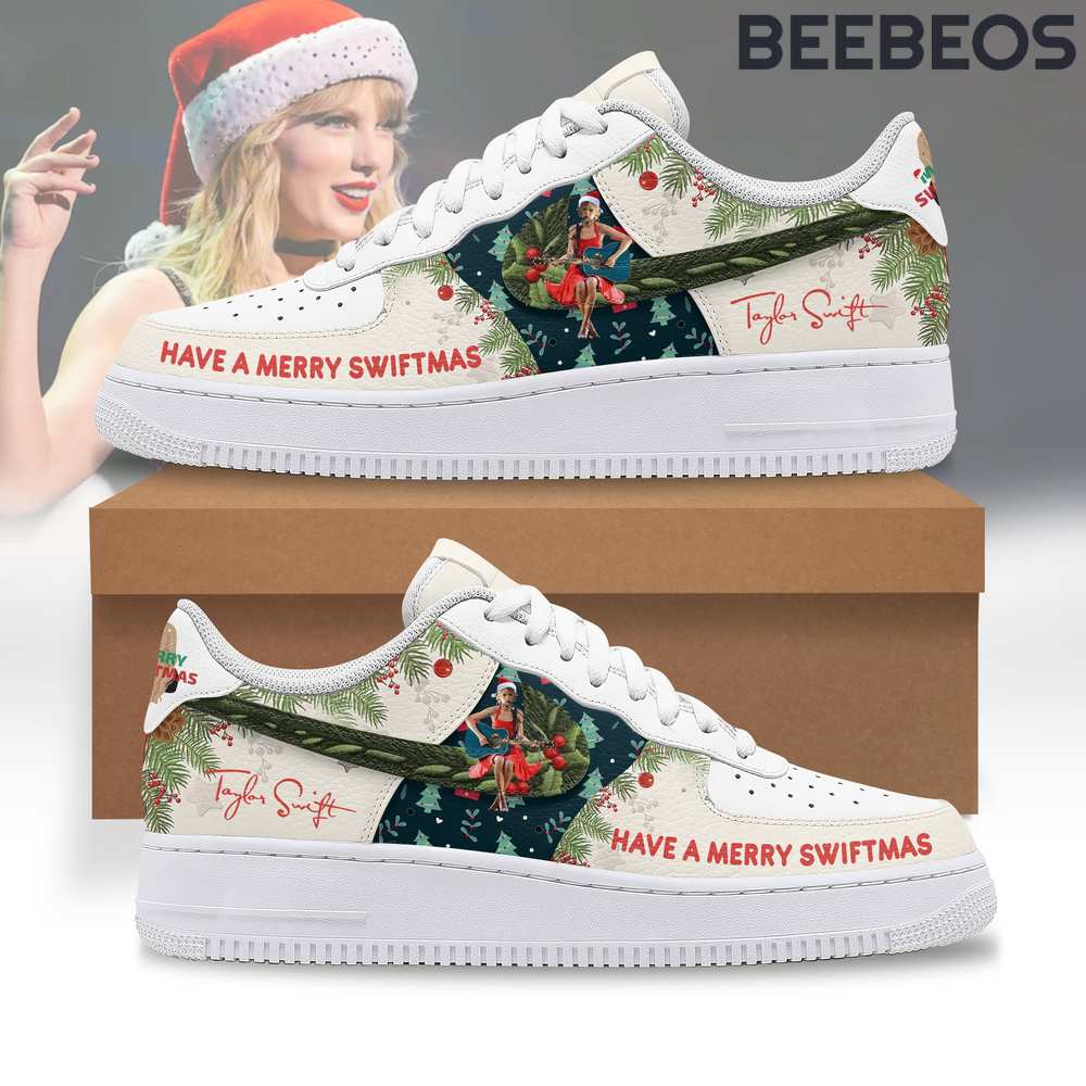 Elvis Presley Blue Christmas Air Force 1 Shoes