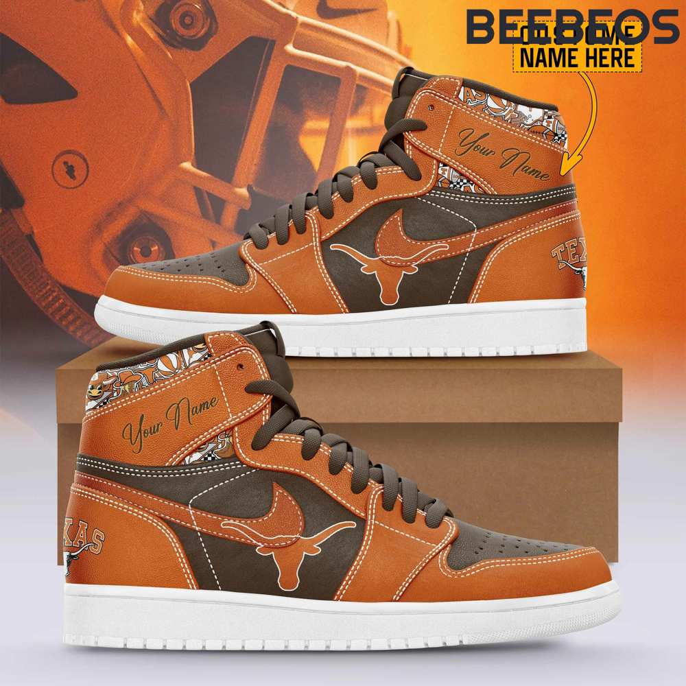 Texas Longhorns NCAA Personalized Air Jordan 1