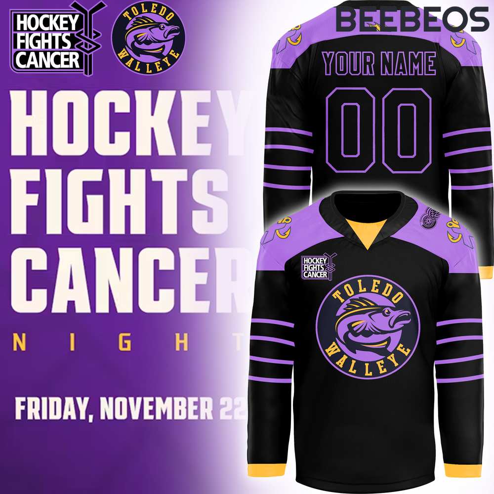 Toledo Walleye x Hockey Fight Cancer 2024 Hockey Jersey