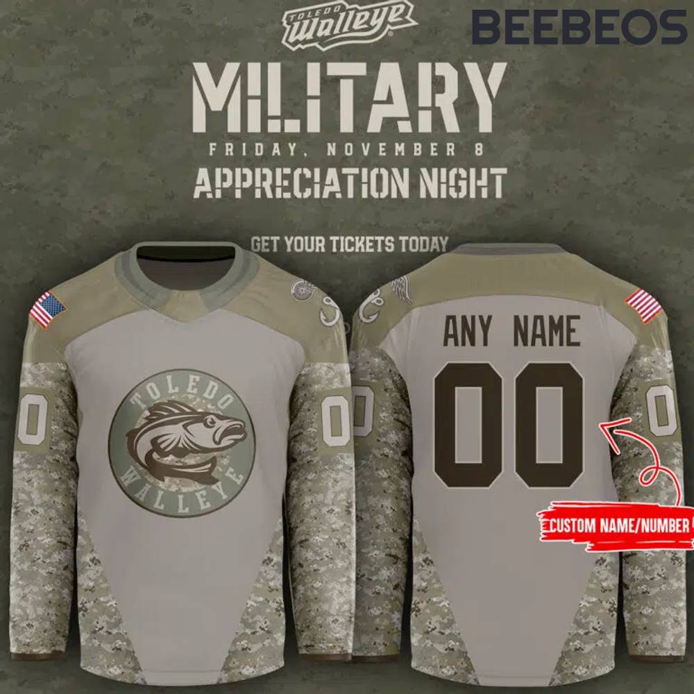 Toledo Walleye x Hockey Fight Cancer Night 2024 Hockey Jersey