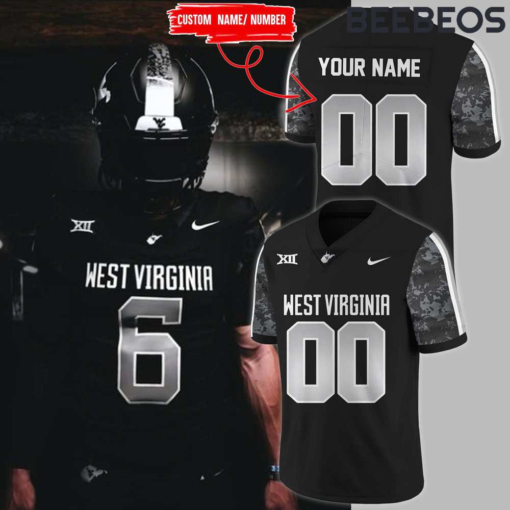 West Virginia Mountaineers 2024 Coal Rush Blackout Football Jersey