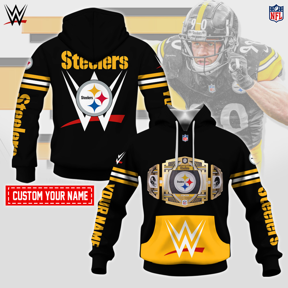 Pittsburgh Steelers x WWE Personalized Hoodie