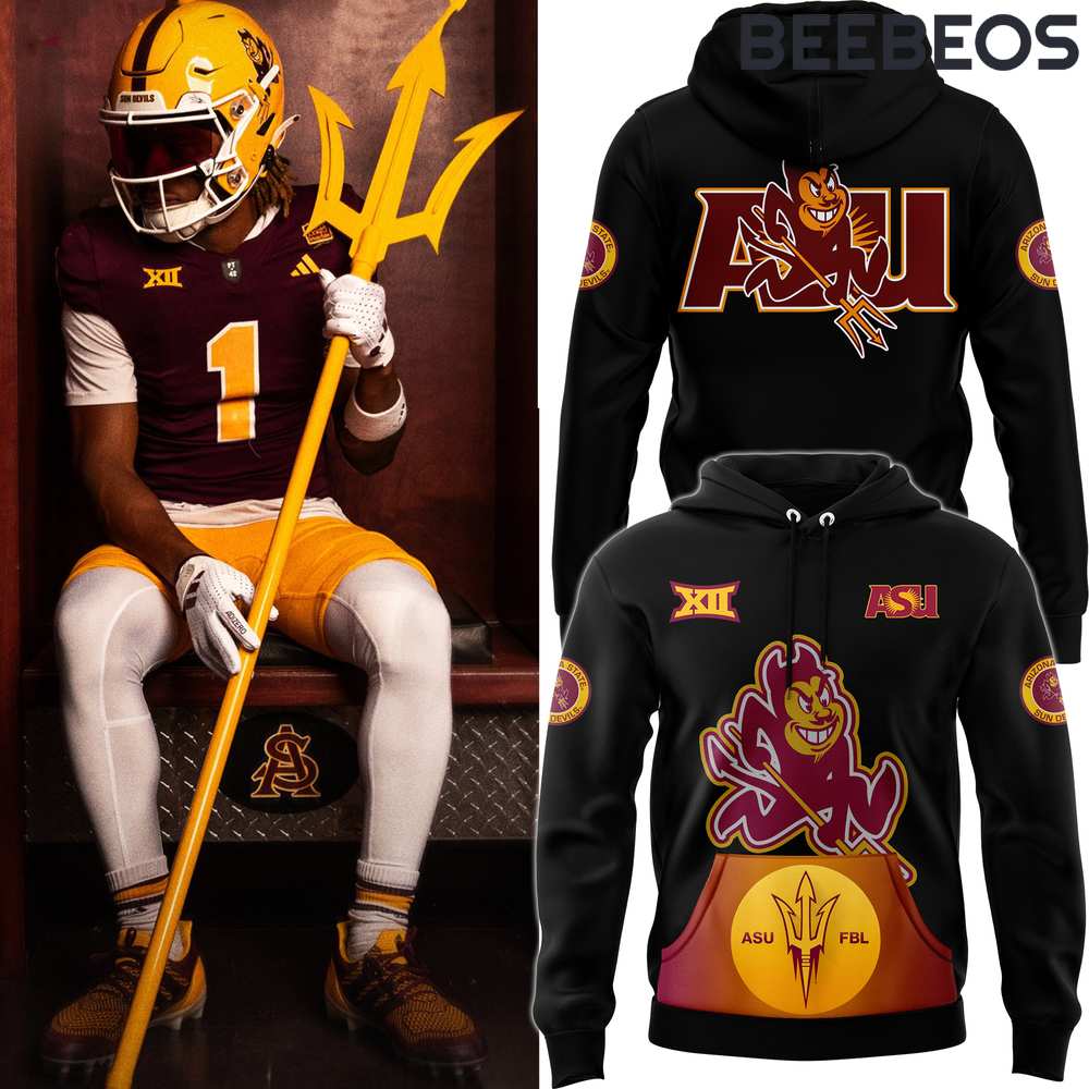 Arizona State Sun Devils Football x Sparky Sun Devil White Hoodie