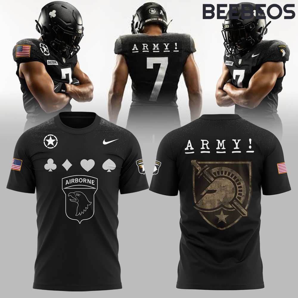 Army Black Knights 101st Airborne Alternate Untouchable Black Shirt