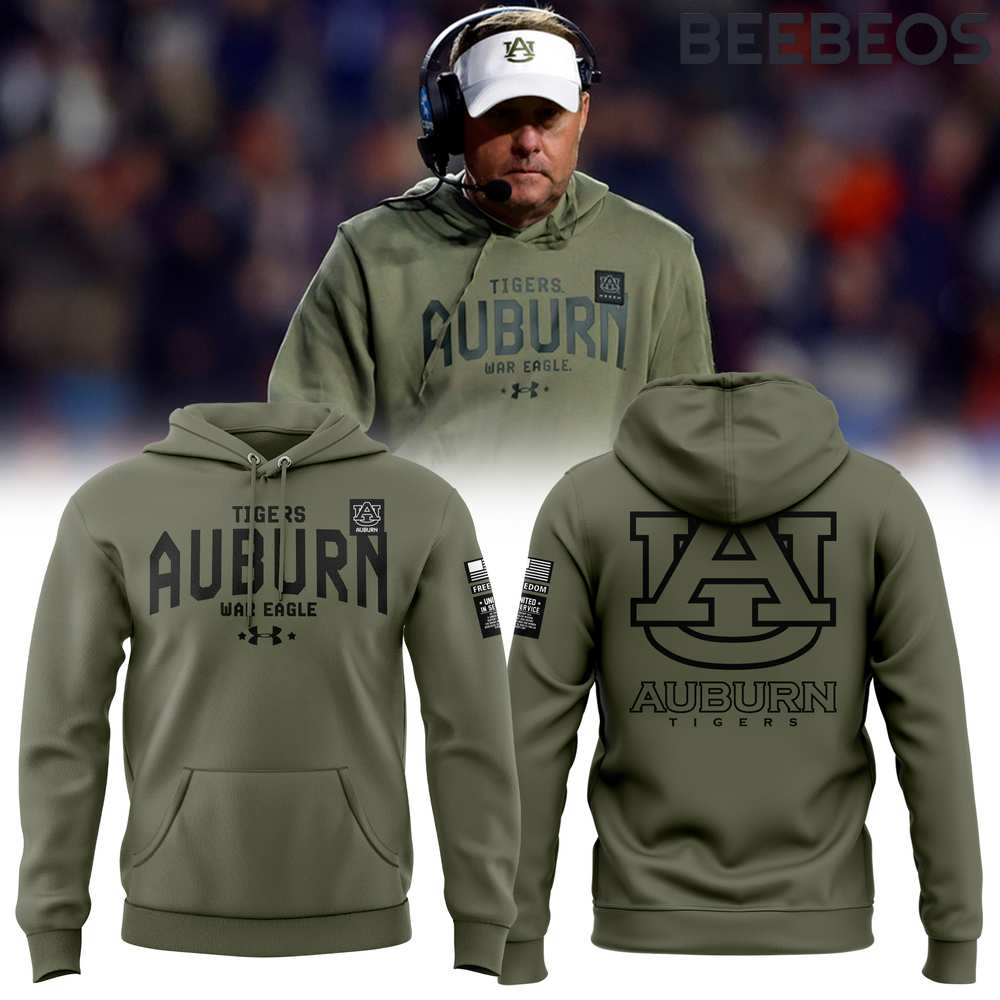 Auburn Tigers Military Appreciation Green Hoodie