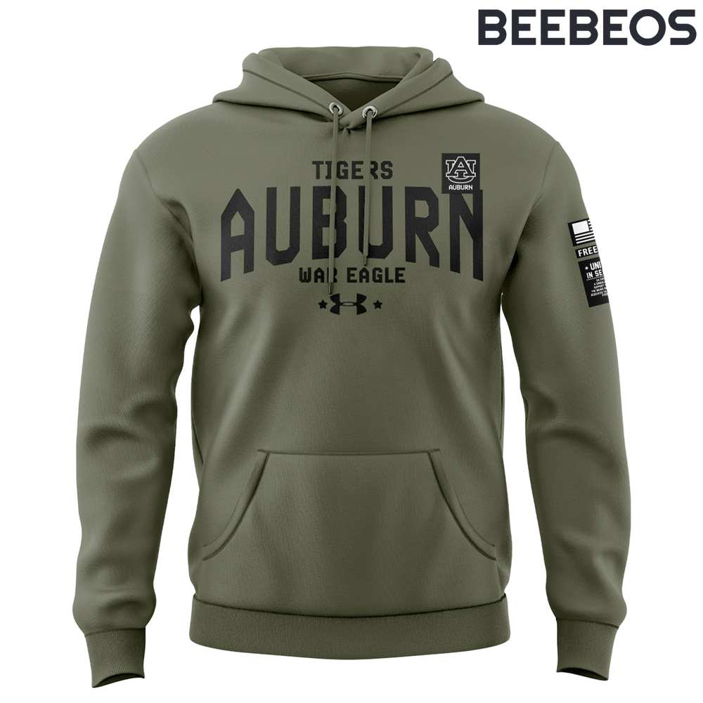 Auburn Tigers Military Appreciation Green Hoodie