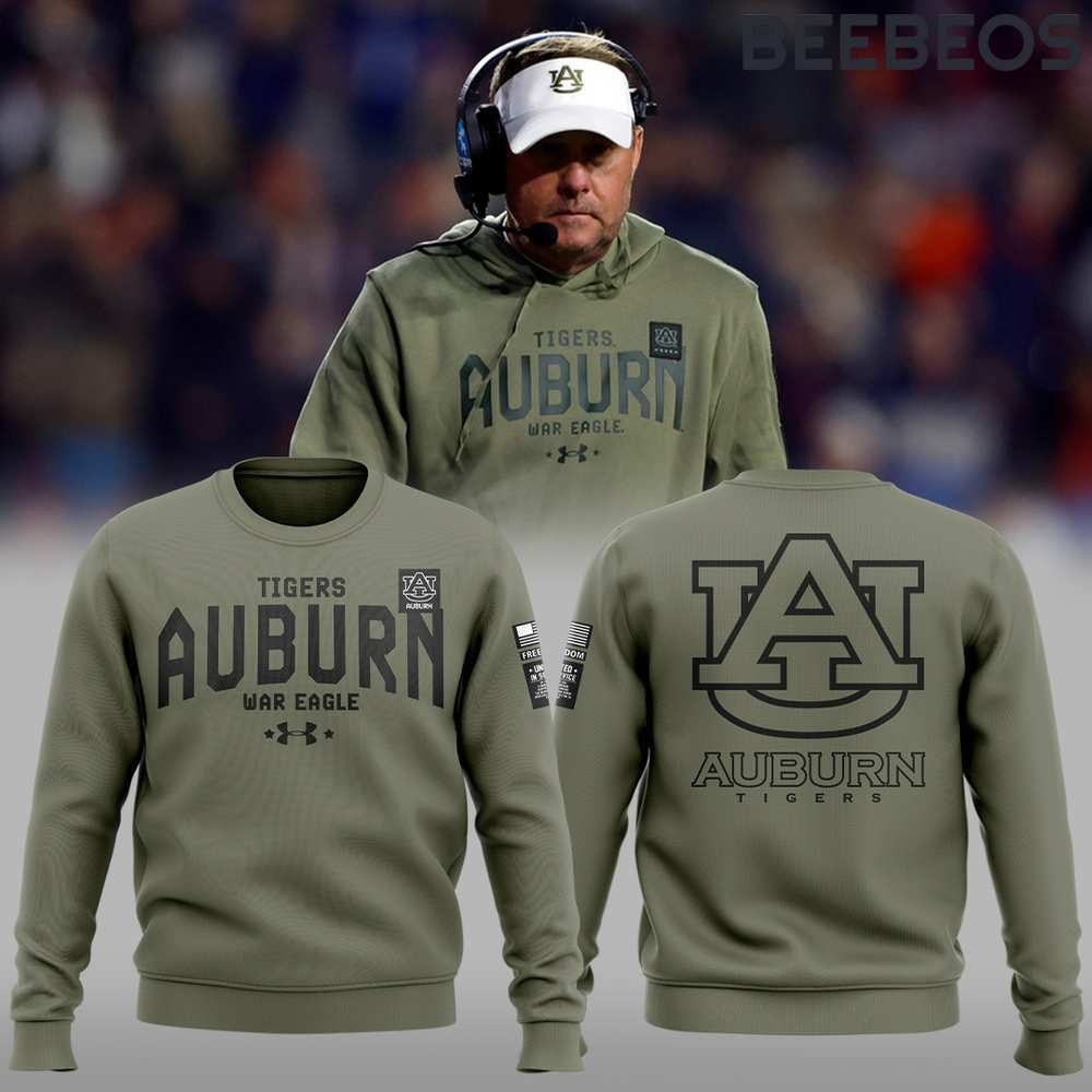 Auburn Tigers Military Appreciation Green Sweatshirt