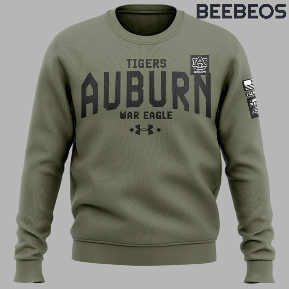 Auburn Tigers Military Appreciation Green Sweatshirt