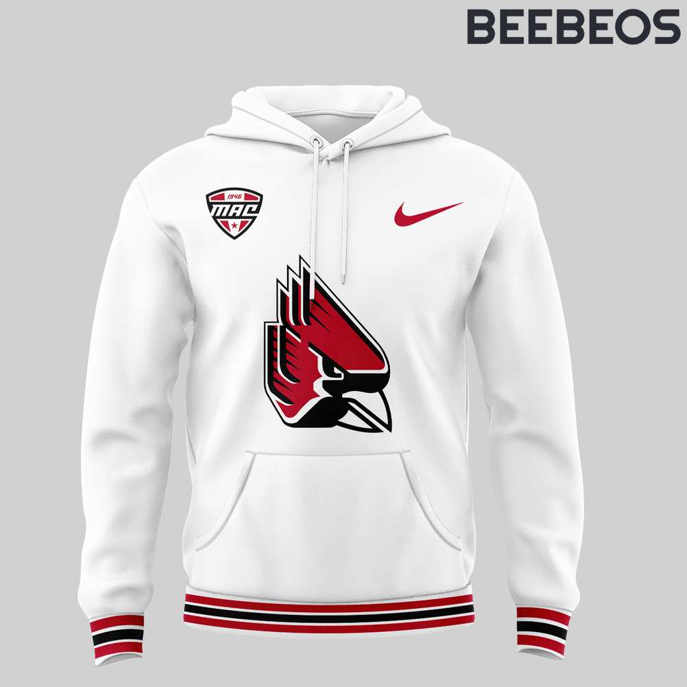 Ball State Cardinals Football Limited Edition White Hoodie