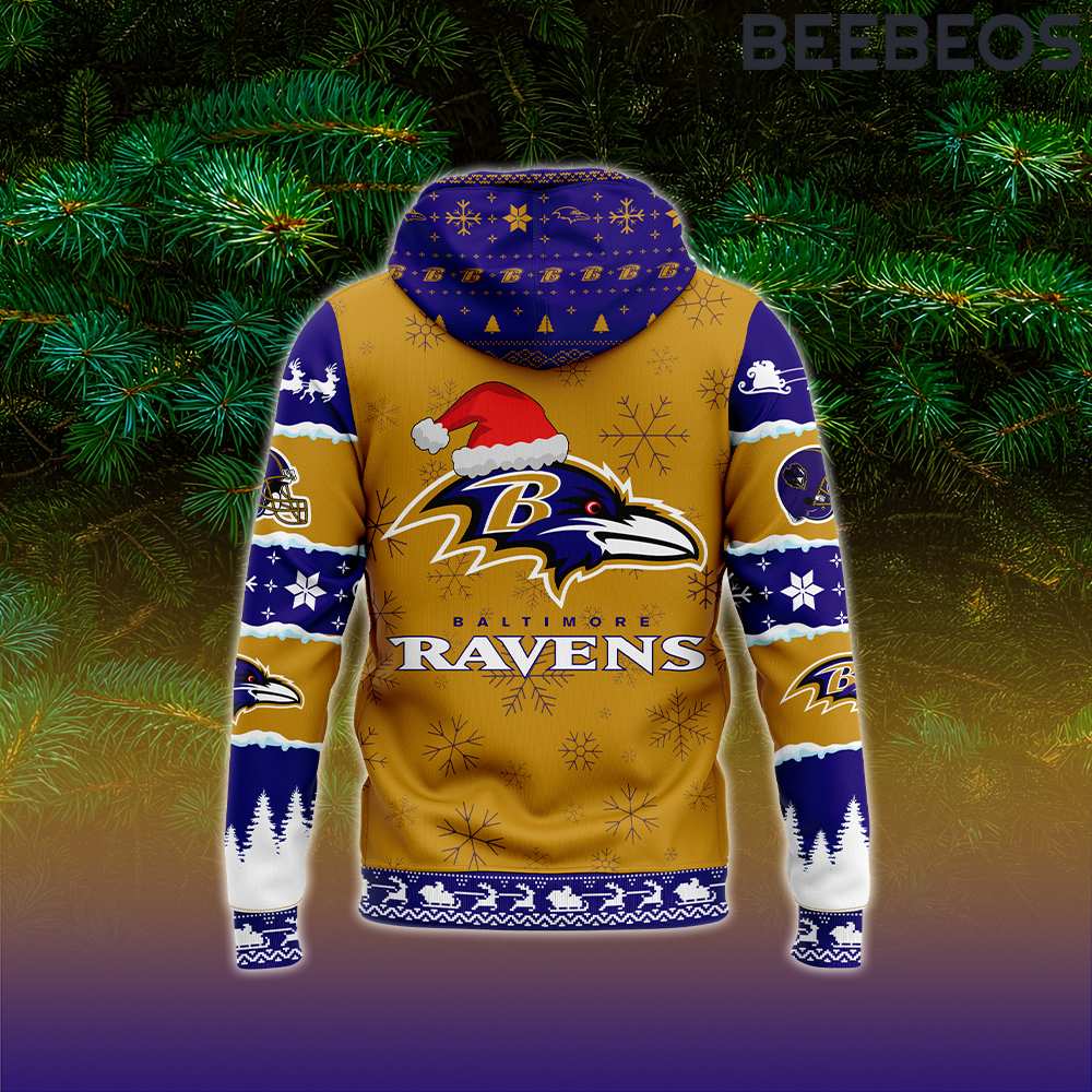 Baltimore Ravens Merry Christmas Hoodie