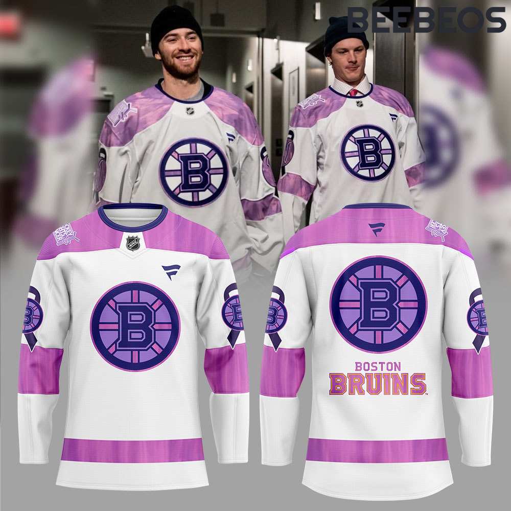 Boston Bruins Pink Fight Cancer Hockey Jersey