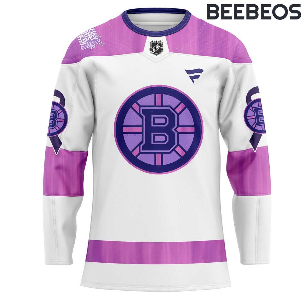 Boston Bruins Pink Fight Cancer Hockey Jersey