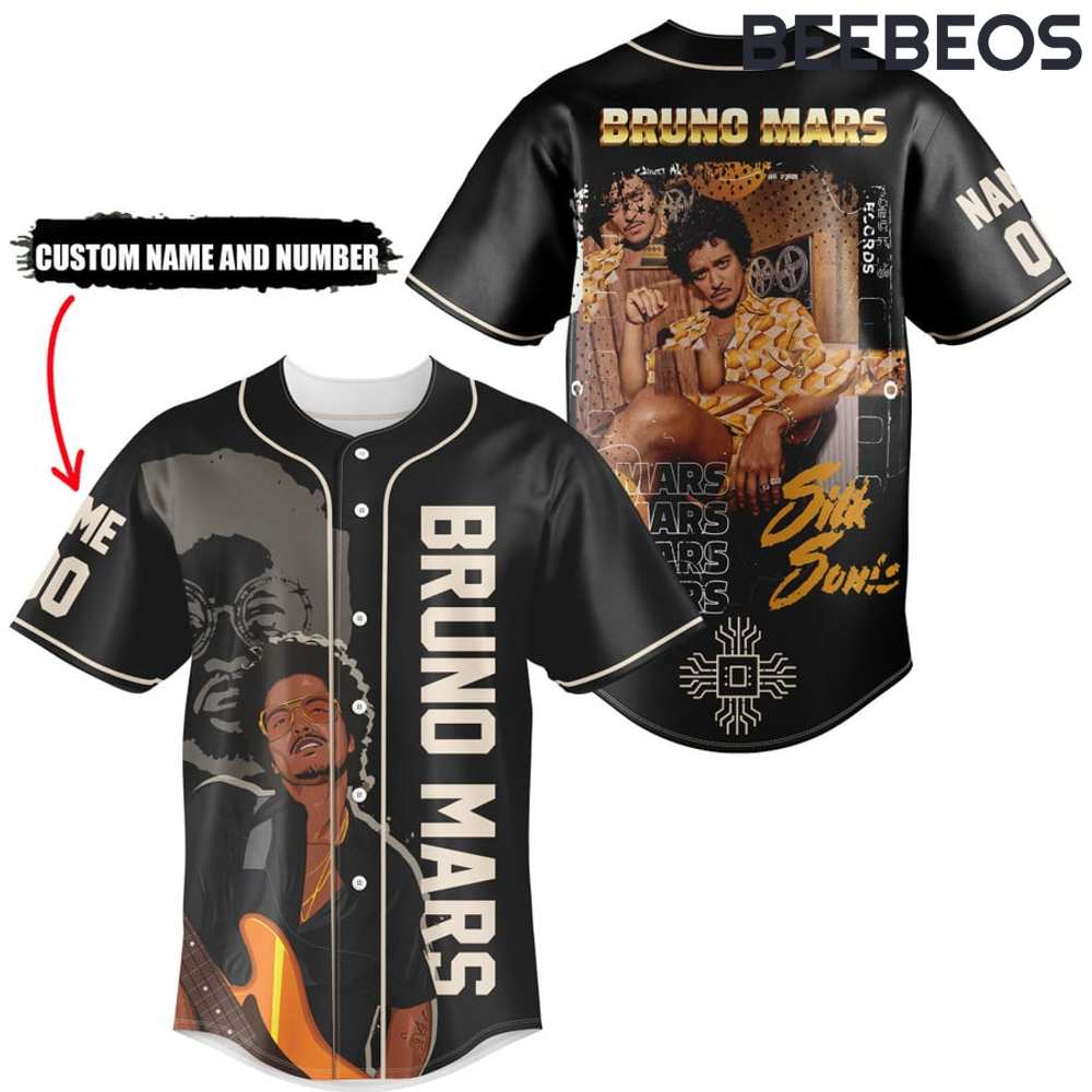 Bruno Mars Custom Name Baseball Jersey