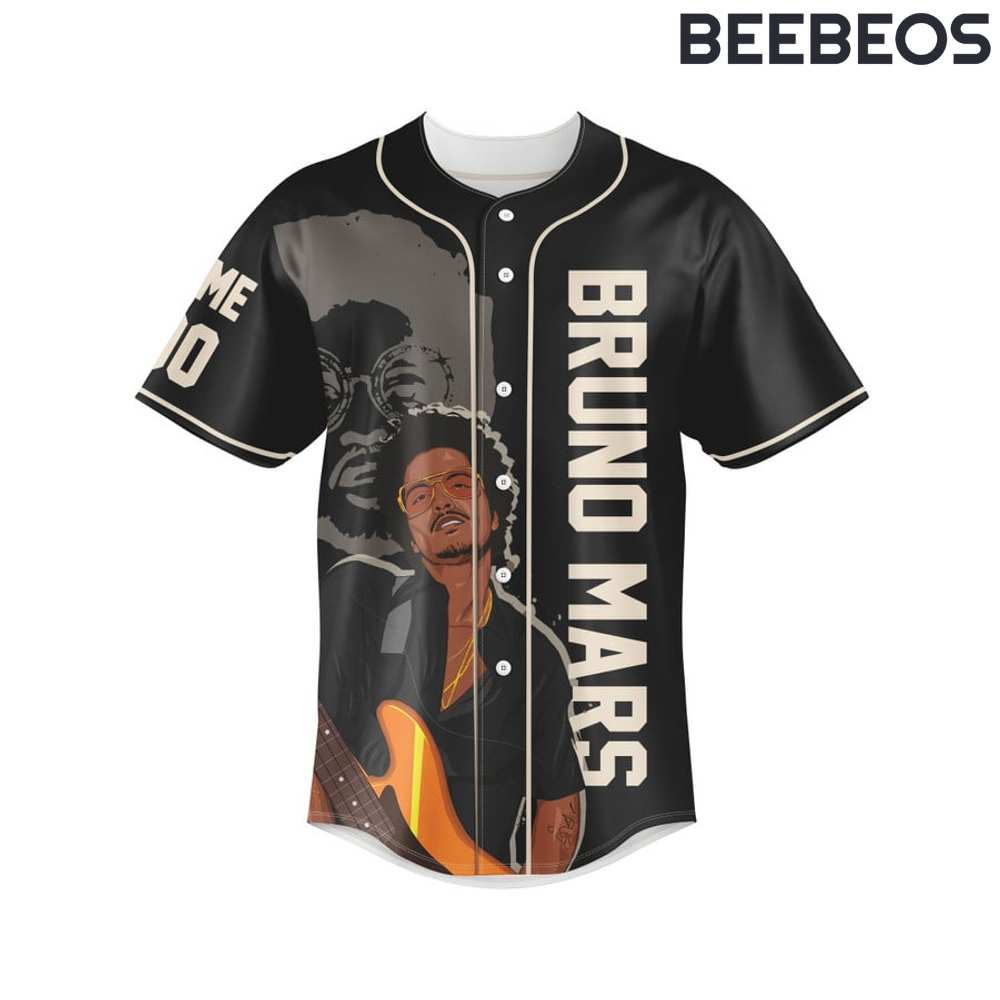 Bruno Mars Custom Name Baseball Jersey