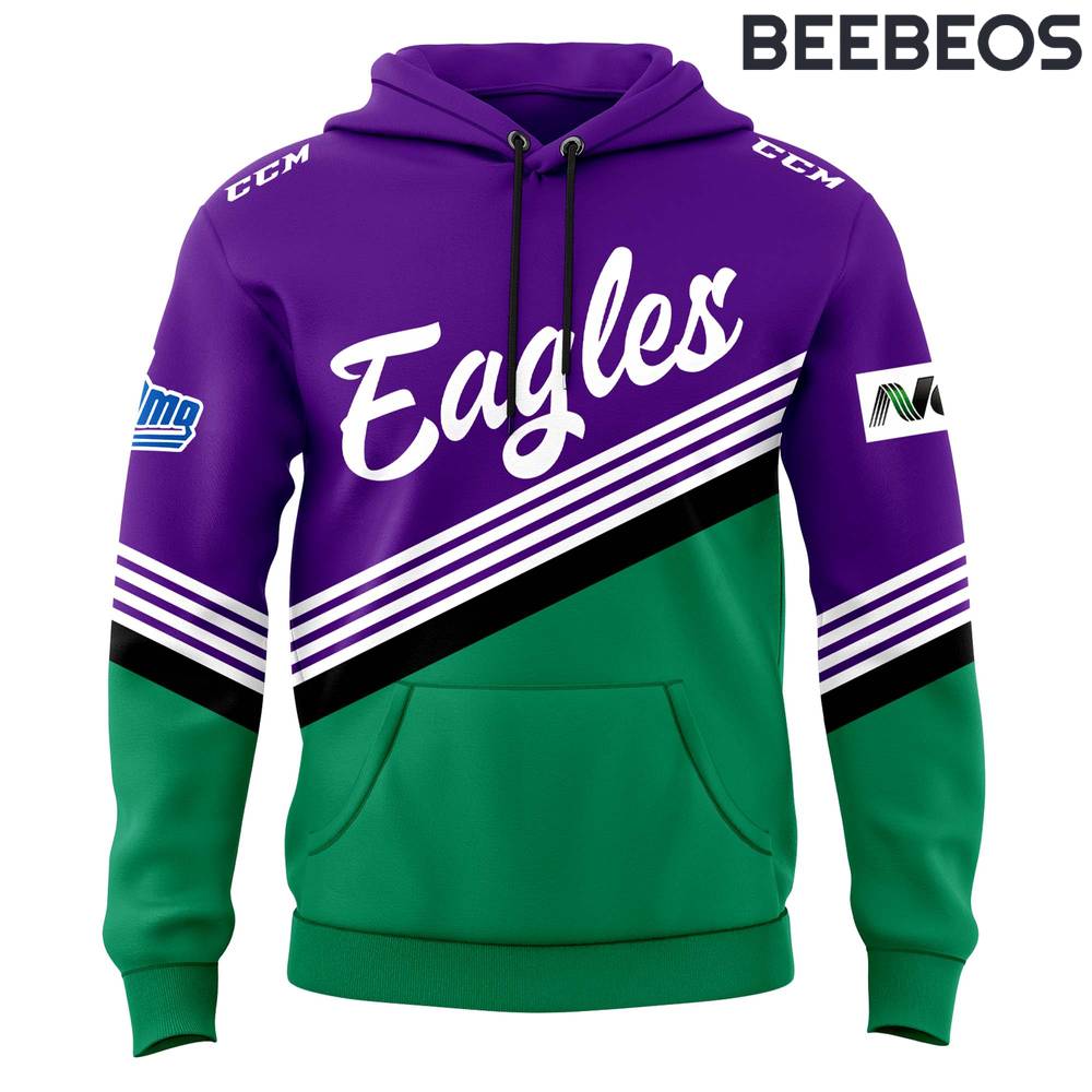 Cape Breton Eagles “Hockey Fighting Cancer” Purple Hoodie