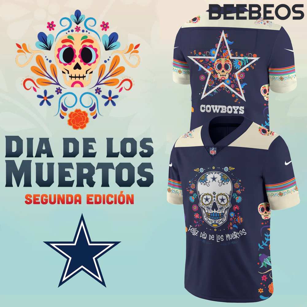 Dallas Cowboys NFL Dia De Los Muertos Football Jersey