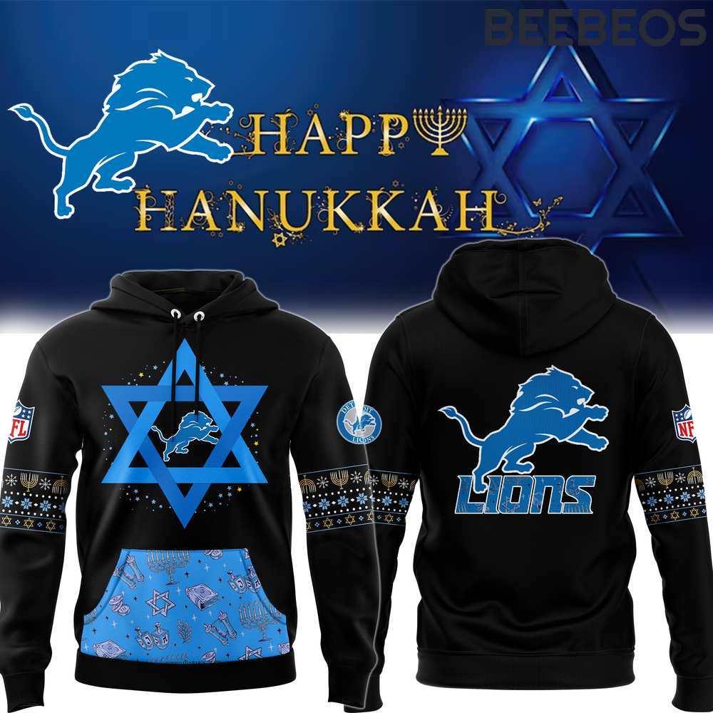 Detroit Lions Happy Hanukkah Holliday Limited Edition Hoodie