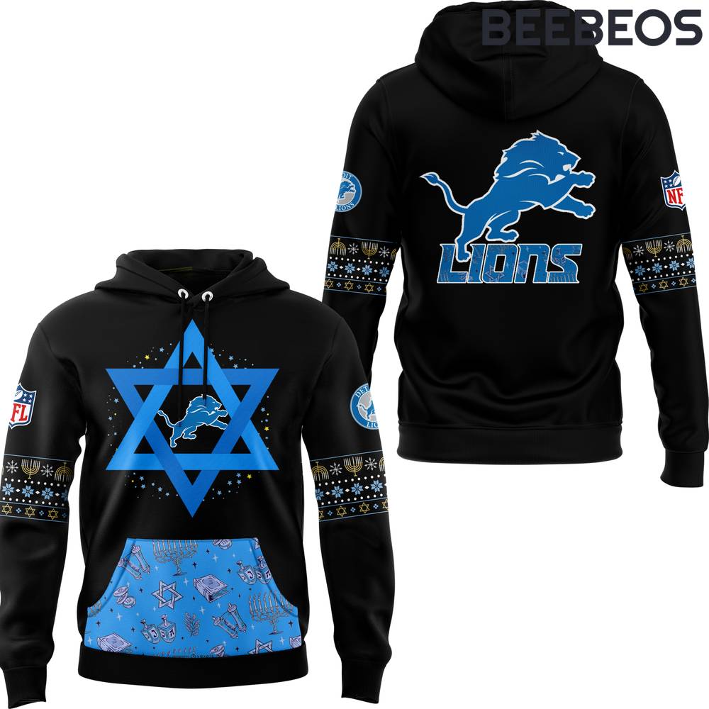 Detroit Lions Happy Hanukkah Holiday Limited Edition Hoodie