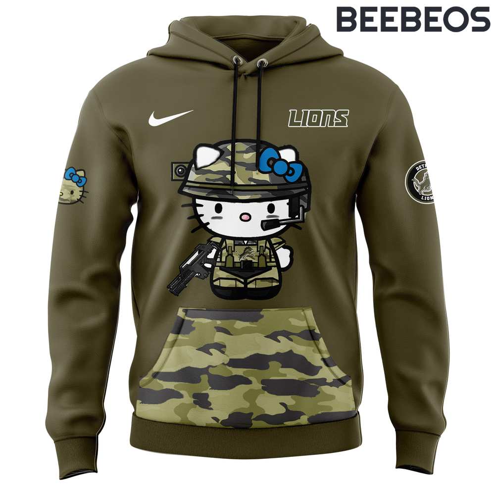 Detroit Lions x Hello Kitty Salute to Service Camo Hoodie