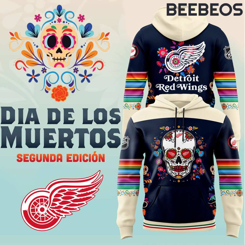 Detroit Red Wings Dia De Los Muertos Limited Edition Hoodie