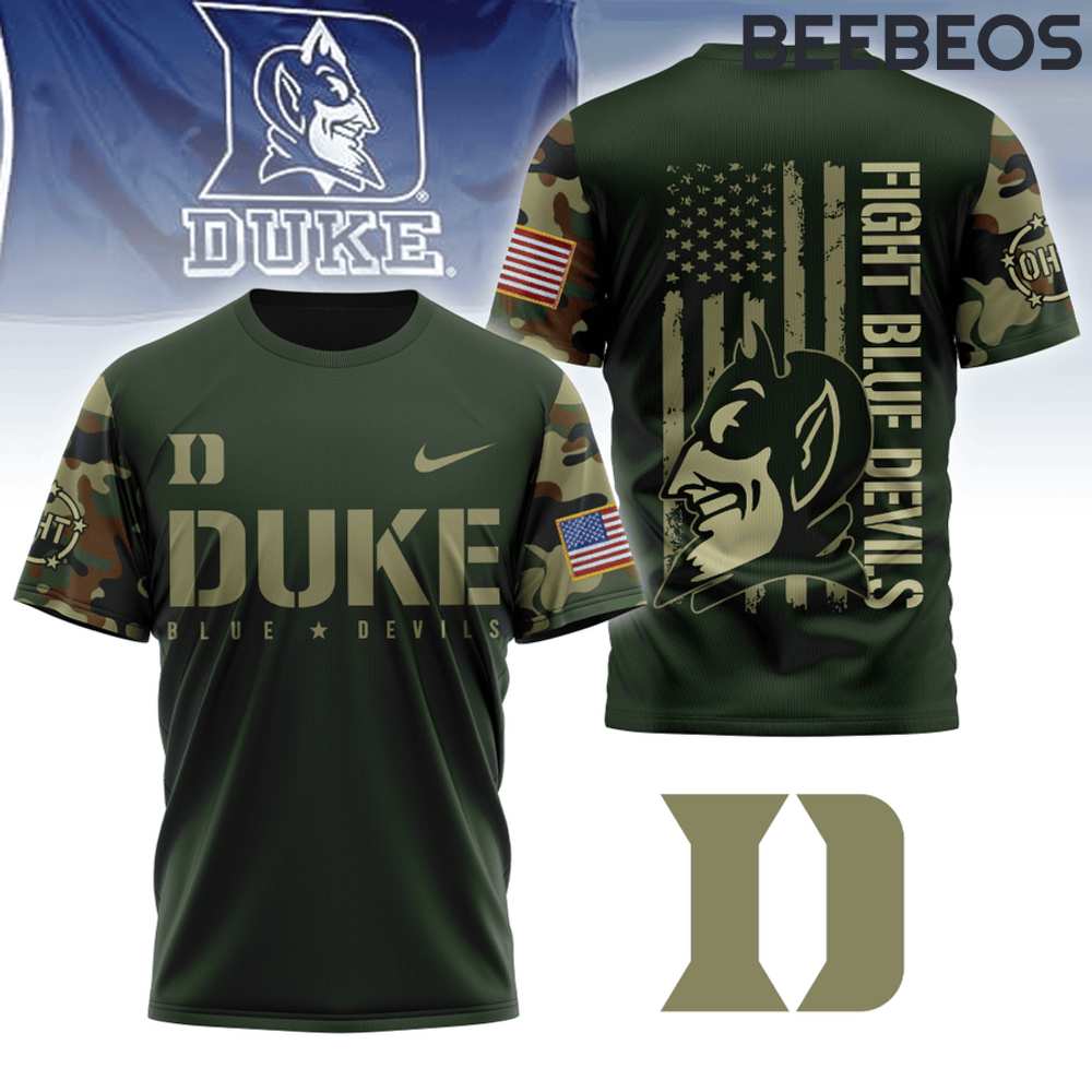 Duke Blue Devils Camo Military T-Shirt