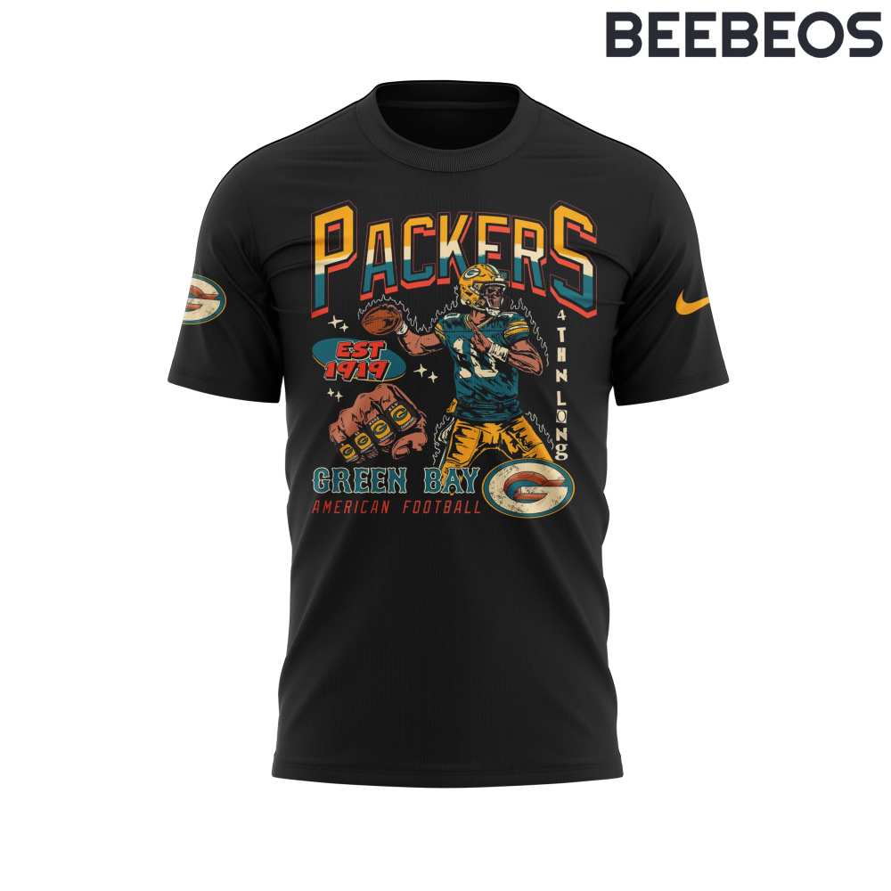 Green Bay Packers Graphic Black Tee