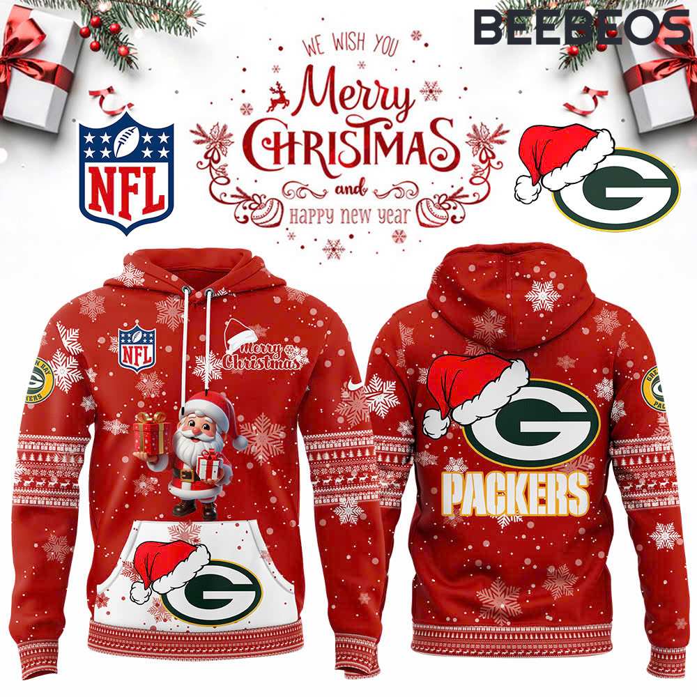 Green Bay Packers Merry Christmas 2024 Red Hoodie