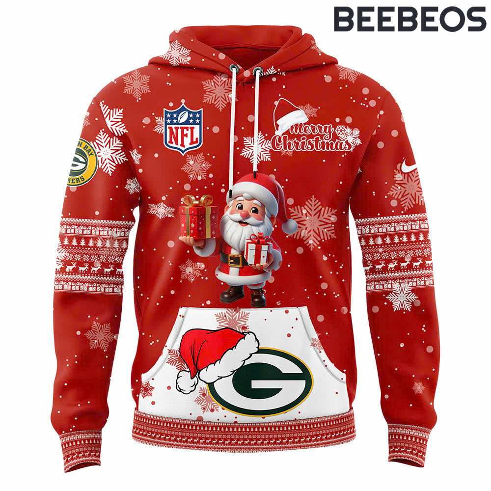 Green Bay Packers Merry Christmas 2024 Red Hoodie