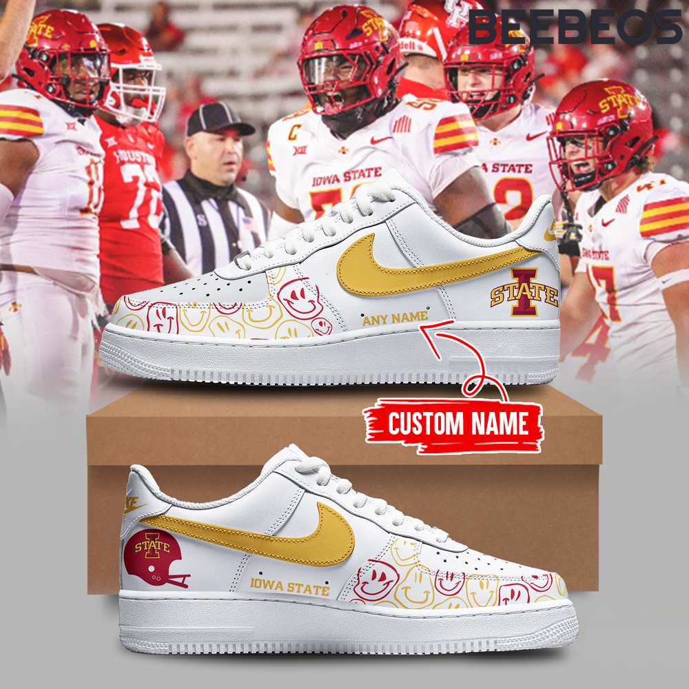 Iowa State Cyclones Smile Personalized Air Force 1 Shoes