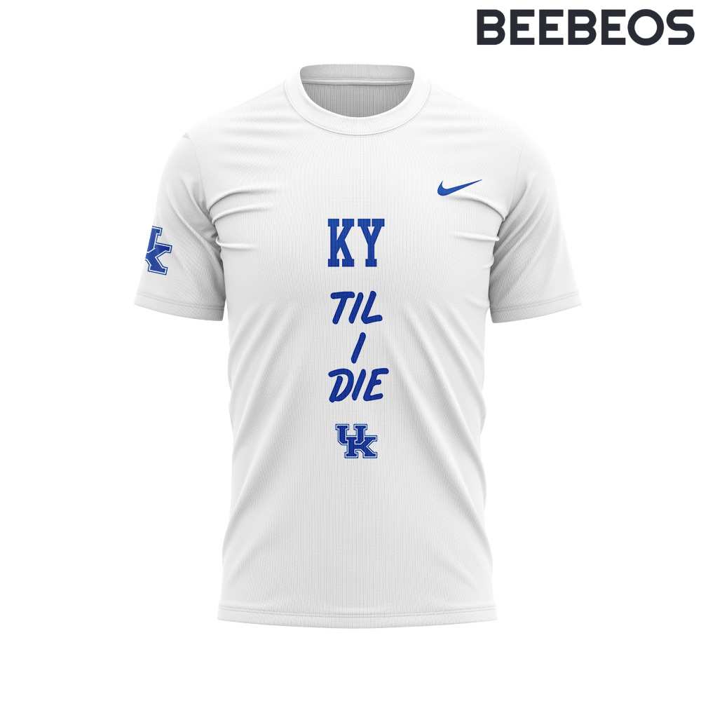 Kentucky Wildcats Basketball “KY Til I Die” White Tee