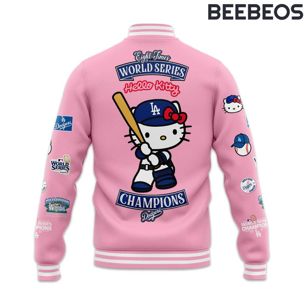 Los Angeles Dodgers 2024 World Series Champions x Hello Kitty Pink Jersey