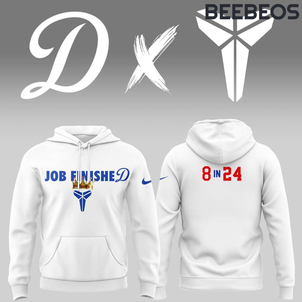 Los Angeles Dodgers x Kobe Mamba Job Finished White Hoodie