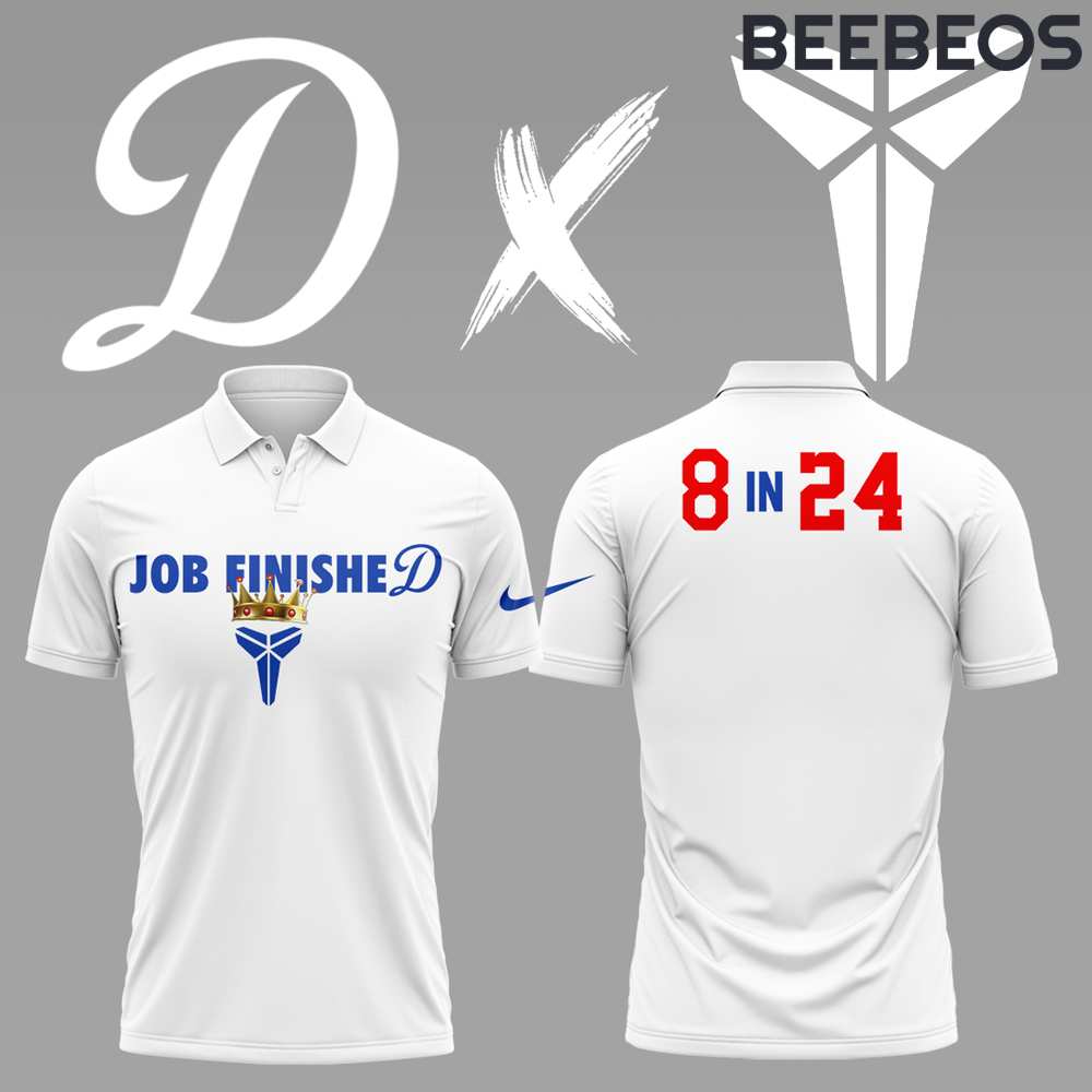 Los Angeles Dodgers x Kobe Mamba Job Finished White Polo Shirt