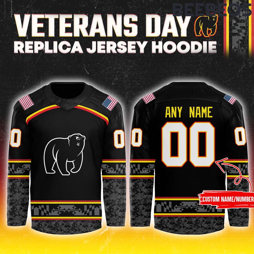 Maryland Black Bears x 2024 Veterans Day & Military Appreciation Hockey Jersey