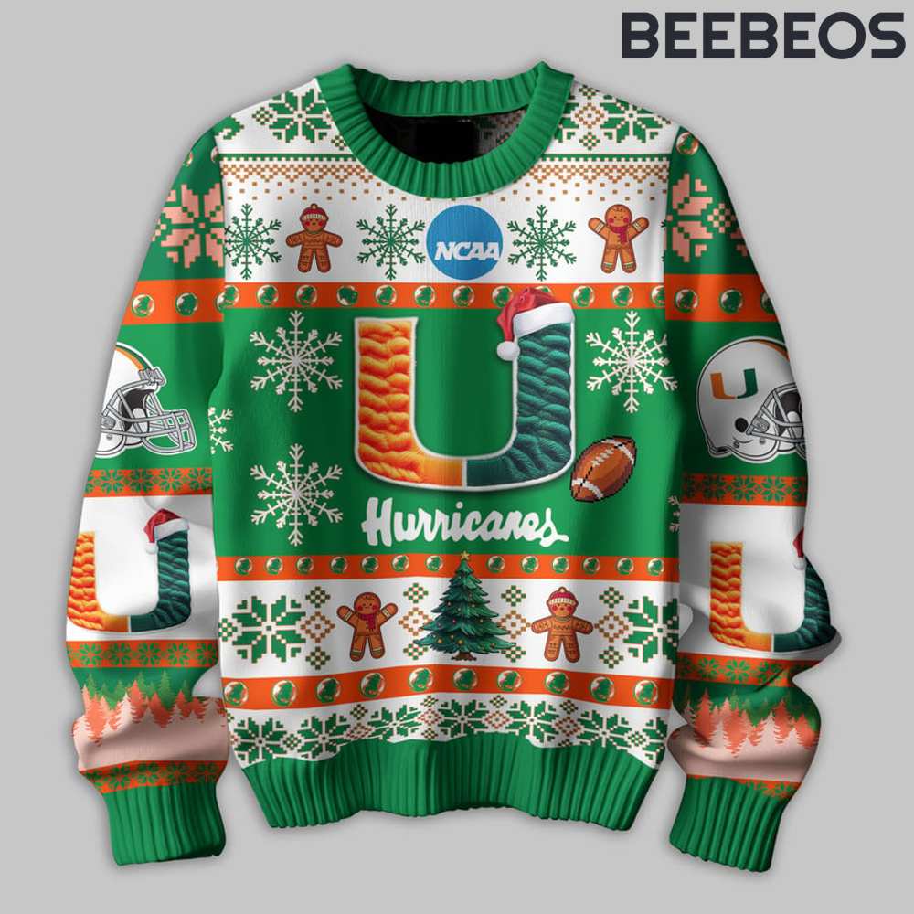 Miami Hurricanes They Not Like Us Ugly Christmas Sweater