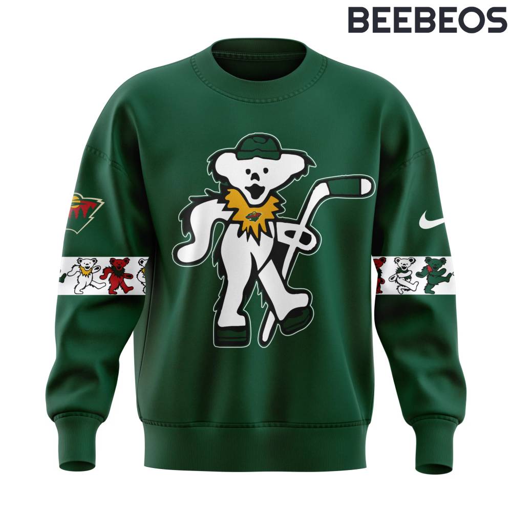 Minnesota Wild x Grateful Dead Night Green Sweatshirt