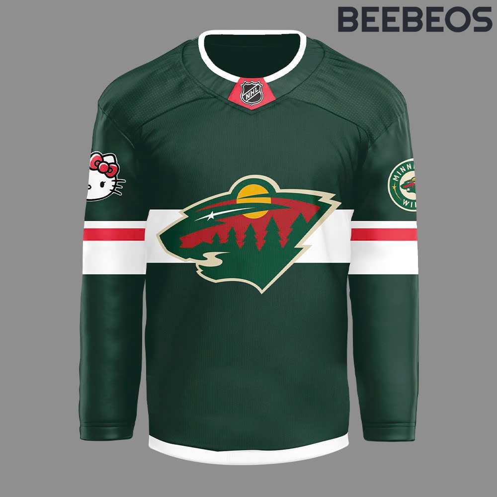 Minnesota Wild x Hello Kitty 50th Anniversary Hockey Jersey