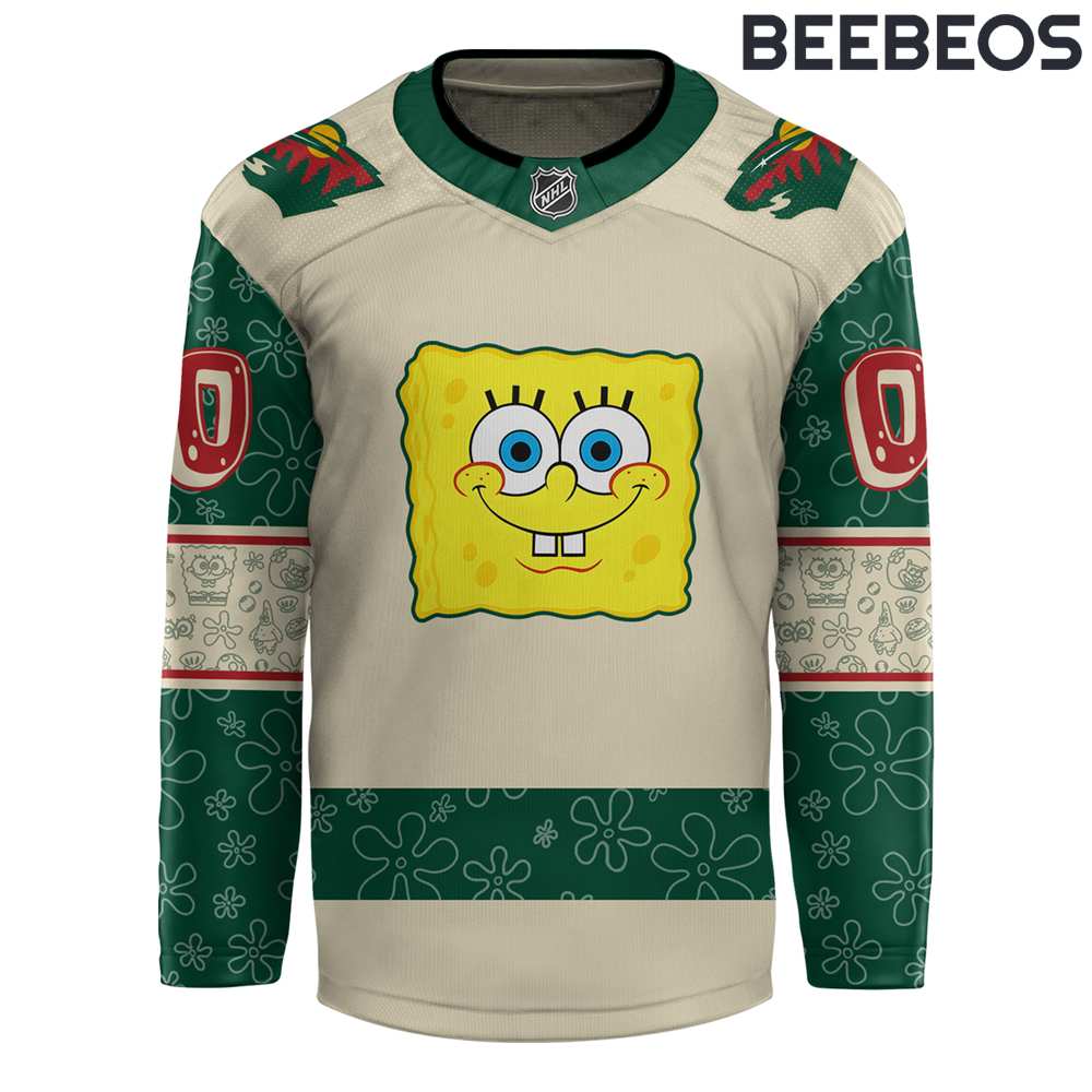 Minnesota Wild x Spongebob 25th Anniversary Hockey Jersey