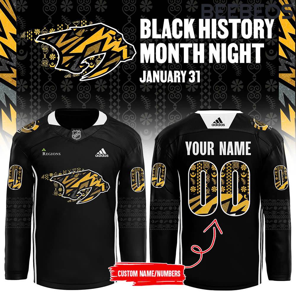 Nashville Predators x 2024 Black History Month Hockey Jersey