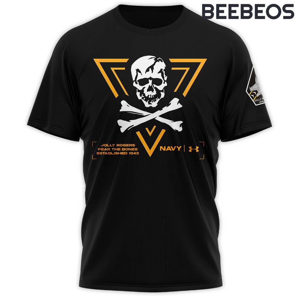 Navy Midshipmen 2024 Rivalry Fear The Bones Performance Black Tee