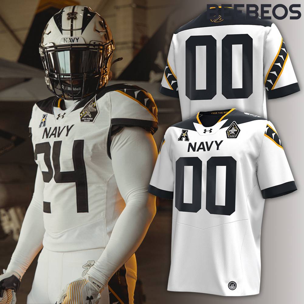 Navy Midshipmen Fear The Bones Honoring Jolly Rogers Limited Edition Jersey