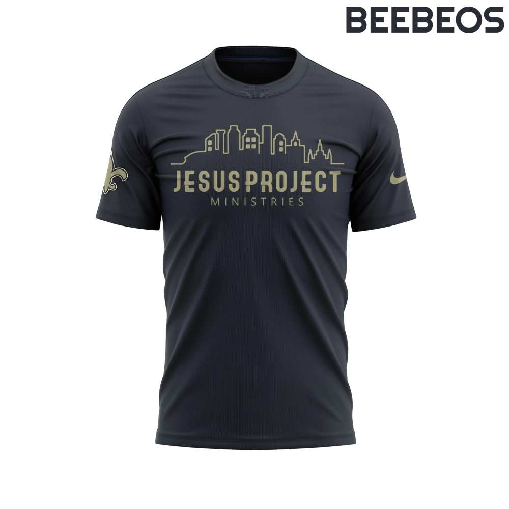 New Orleans Saints Jesus Project Grey Shirt