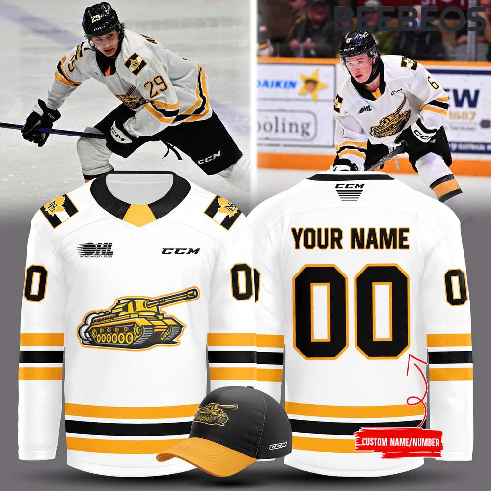 North Bay Battalion White Gold Limited Edition Hockey Jersey