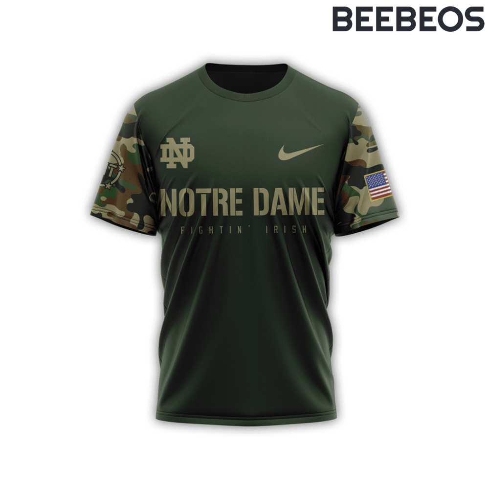 Notre Dame Fighting Irish Camo Military T-Shirt