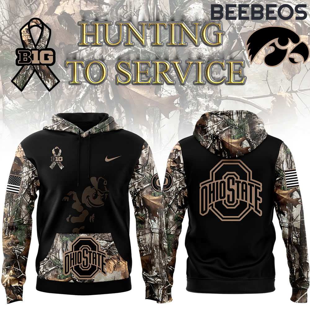 Ohio State Buckeyes Hunting To Service Camo Hoodie