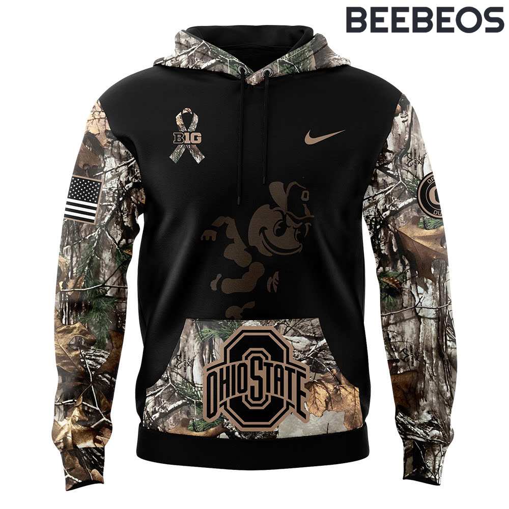 Ohio State Buckeyes Hunting To Service Camo Hoodie