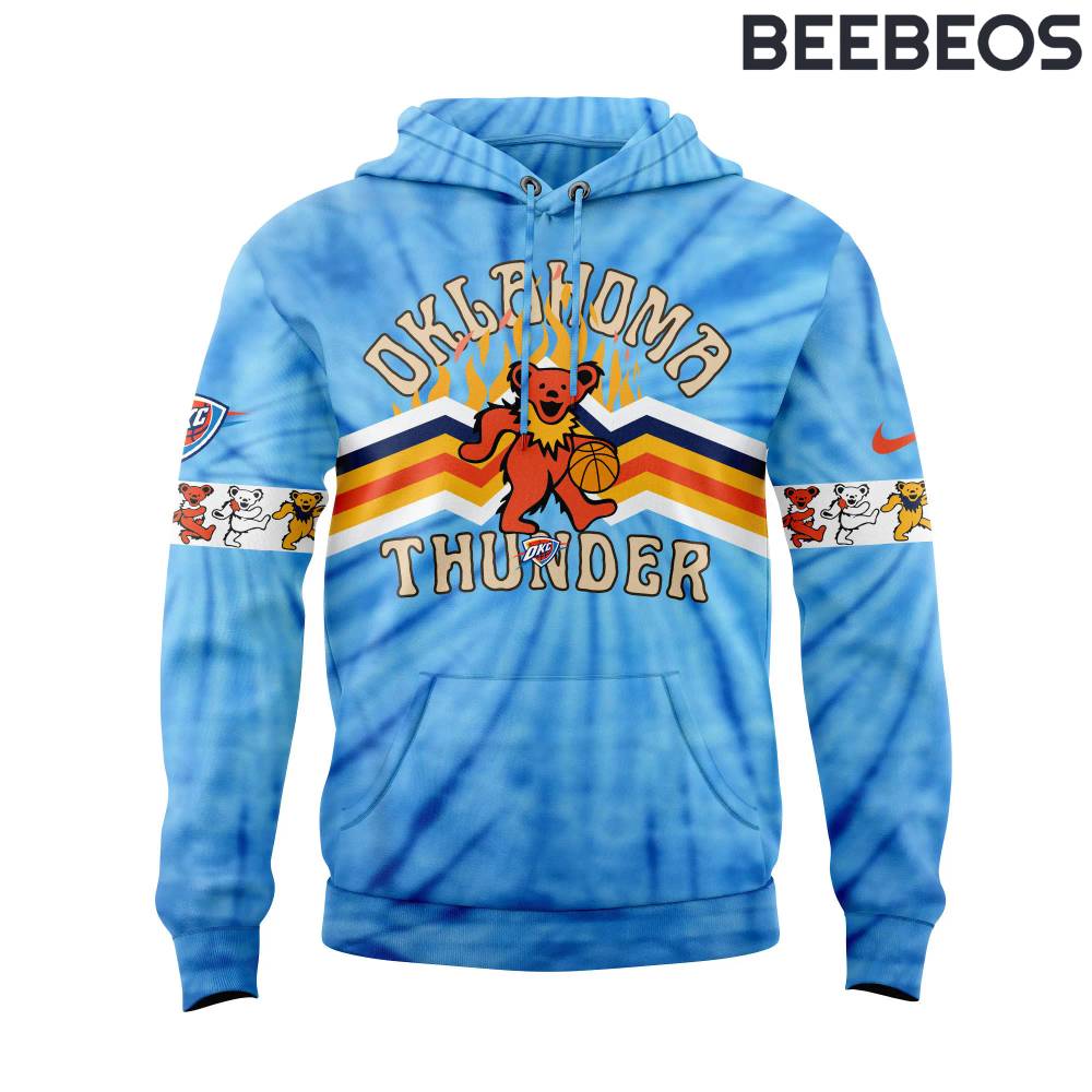 Oklahoma City Thunder x Grateful Dead Night Blue Hoodie